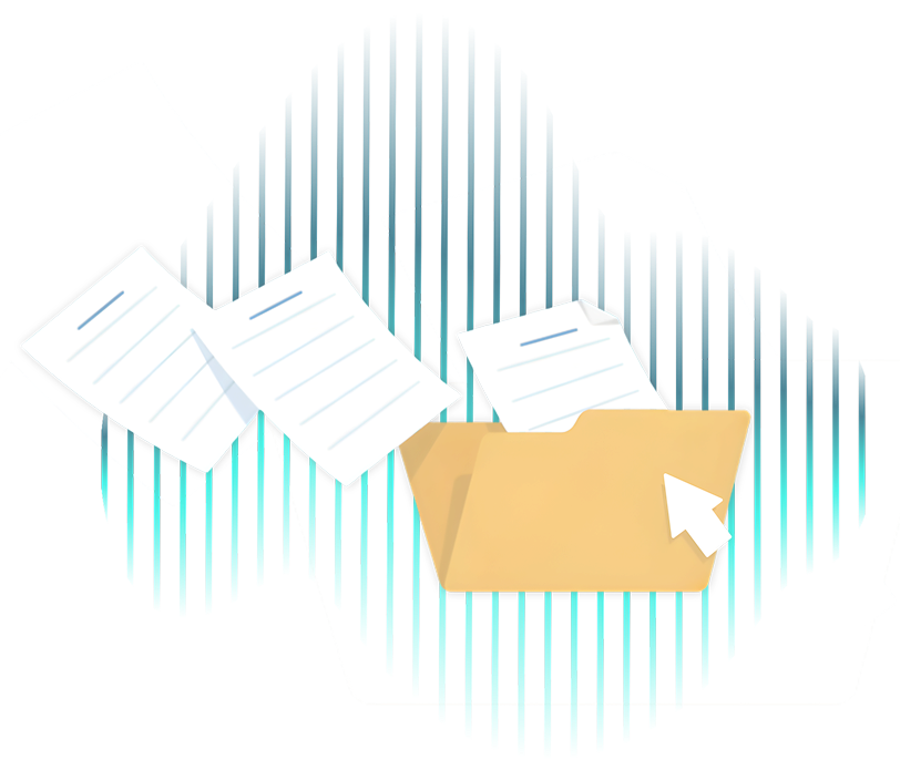 Documentos y carpeta para gestión de licencias y permisos